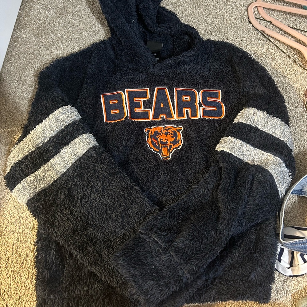 NFL Team Apparel Fuzzy Hoodie - Dark Gray